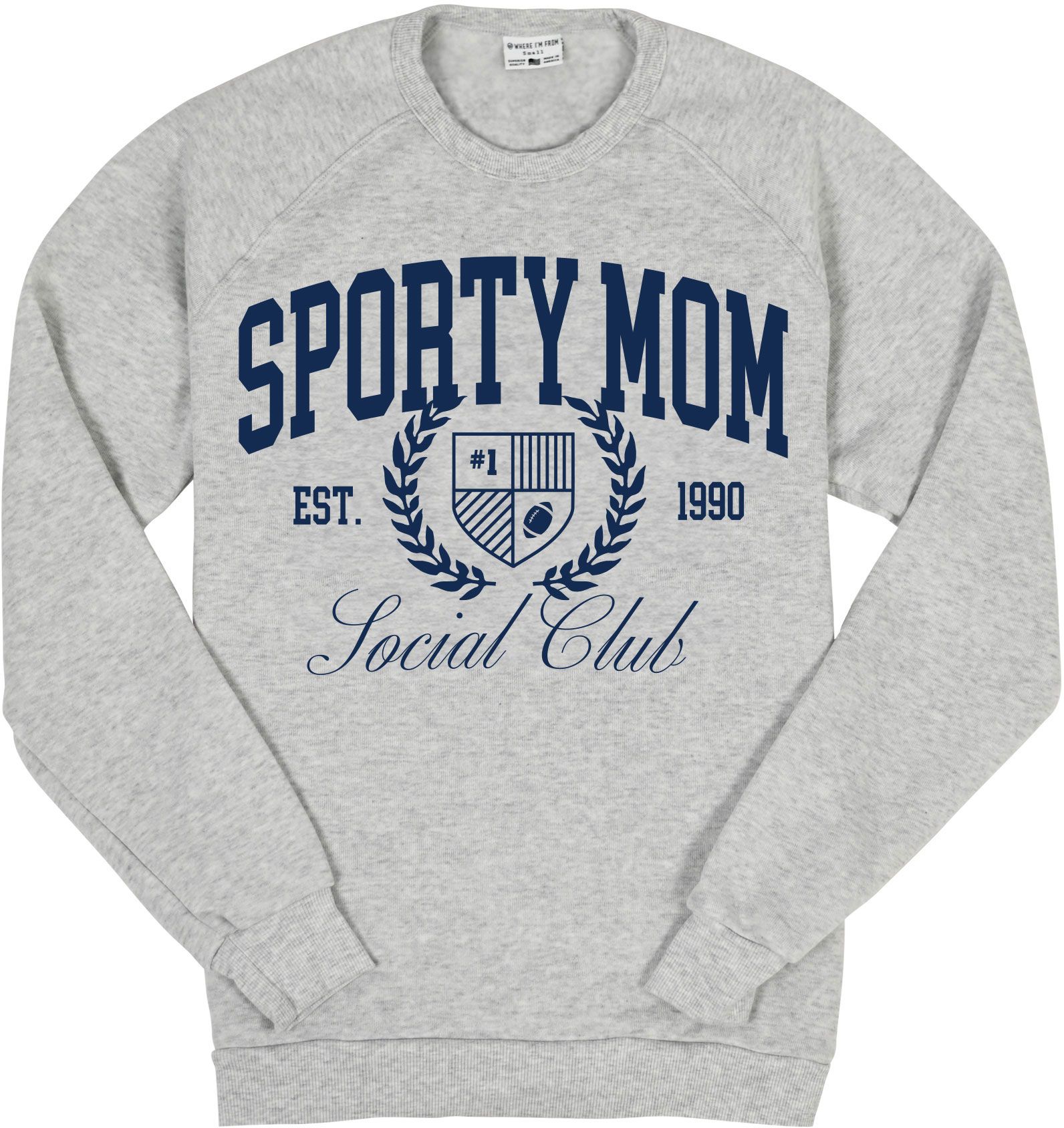 Where I'm From Women's Mother's Day White Mom Social Crewneck Sweatshirt