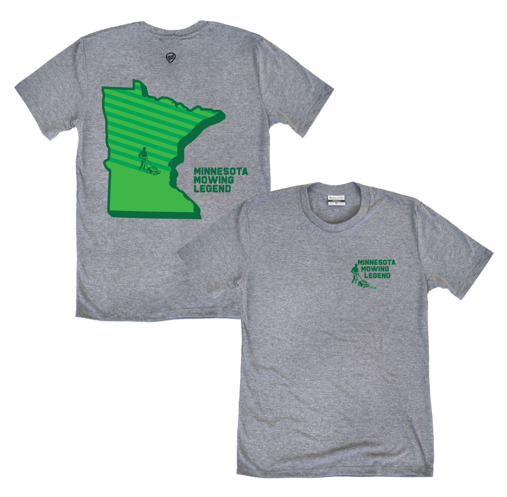 Where I'm From Adult Minnesota Gray Father's Day 2Sided Lawn Mowing T-Shirt