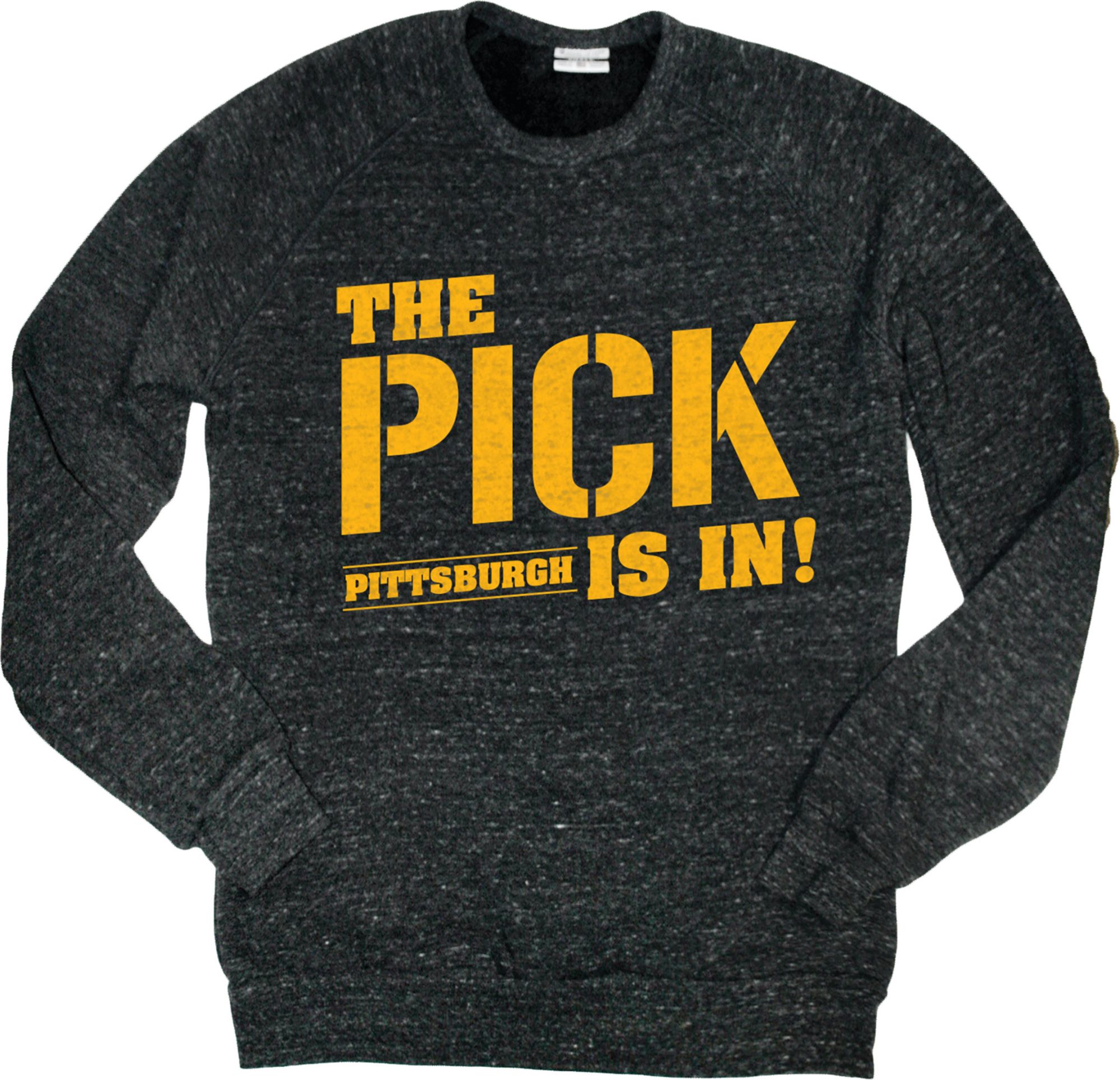 Where I'm From Adult Pittsburgh Black Draft Pick Crewneck Sweatshirt