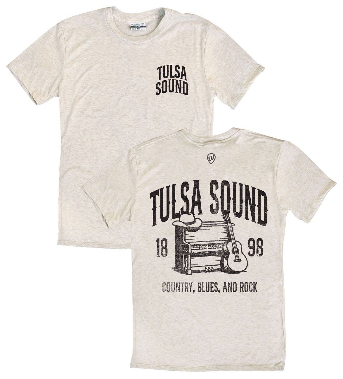Where I'm From Adult Tulsa Cream 2Hit T-Shirt