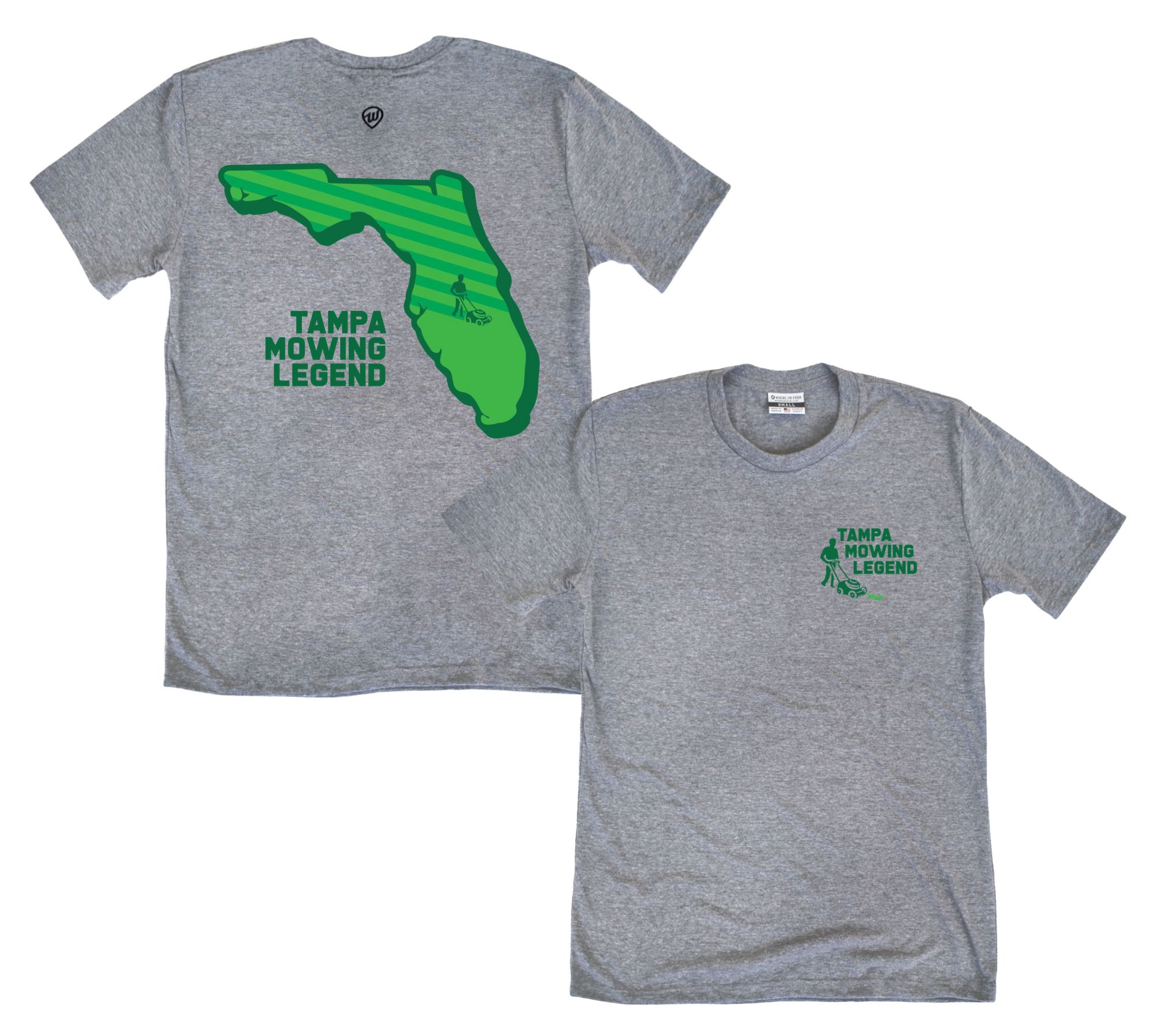 Where I'm From Adult Tampa Gray Father's Day 2Sided Lawn Mowing T-Shirt