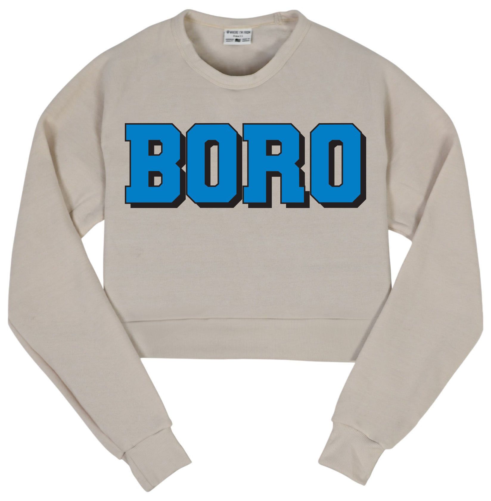 Where I'm From Women's Murfreesboro Cream City Code Cropped Long Sleeve T-Shirt