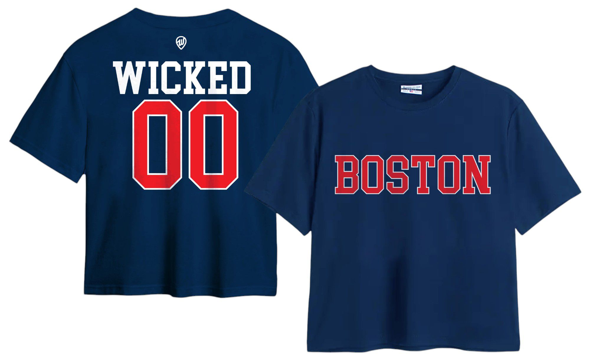 Where I'm From Women's Boston Navy 2Sided Easy T-Shirt