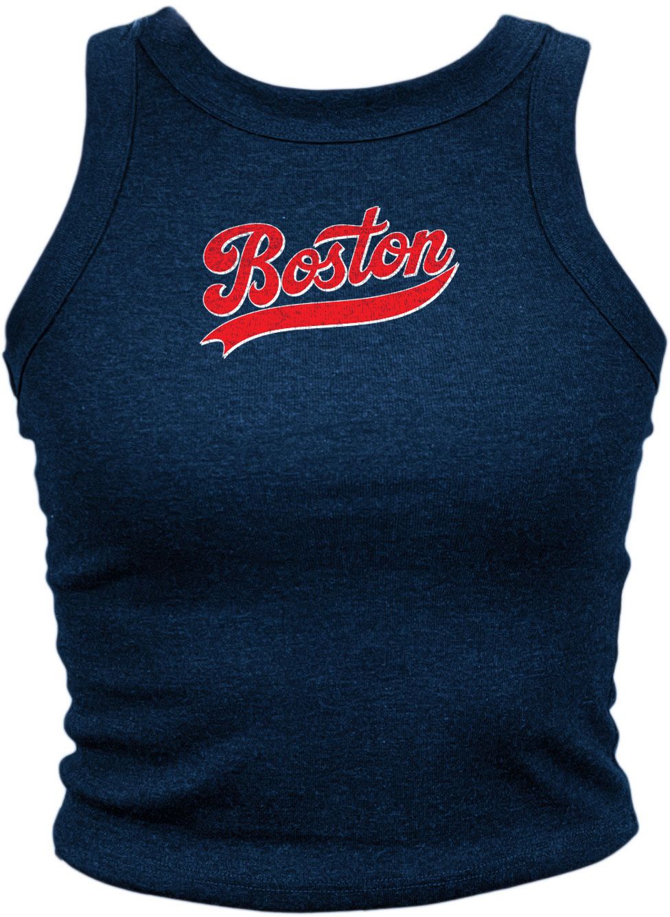 Where I'm From Women's Boston Navy Script Tank Top