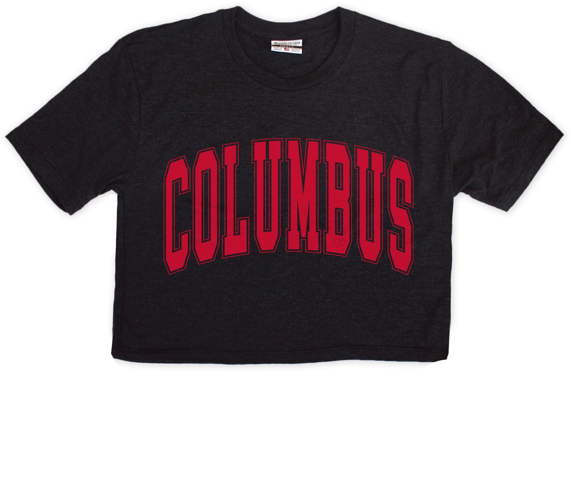 Where I'm From Women's Columbus Black Arch Short Sleeve T-Shirt