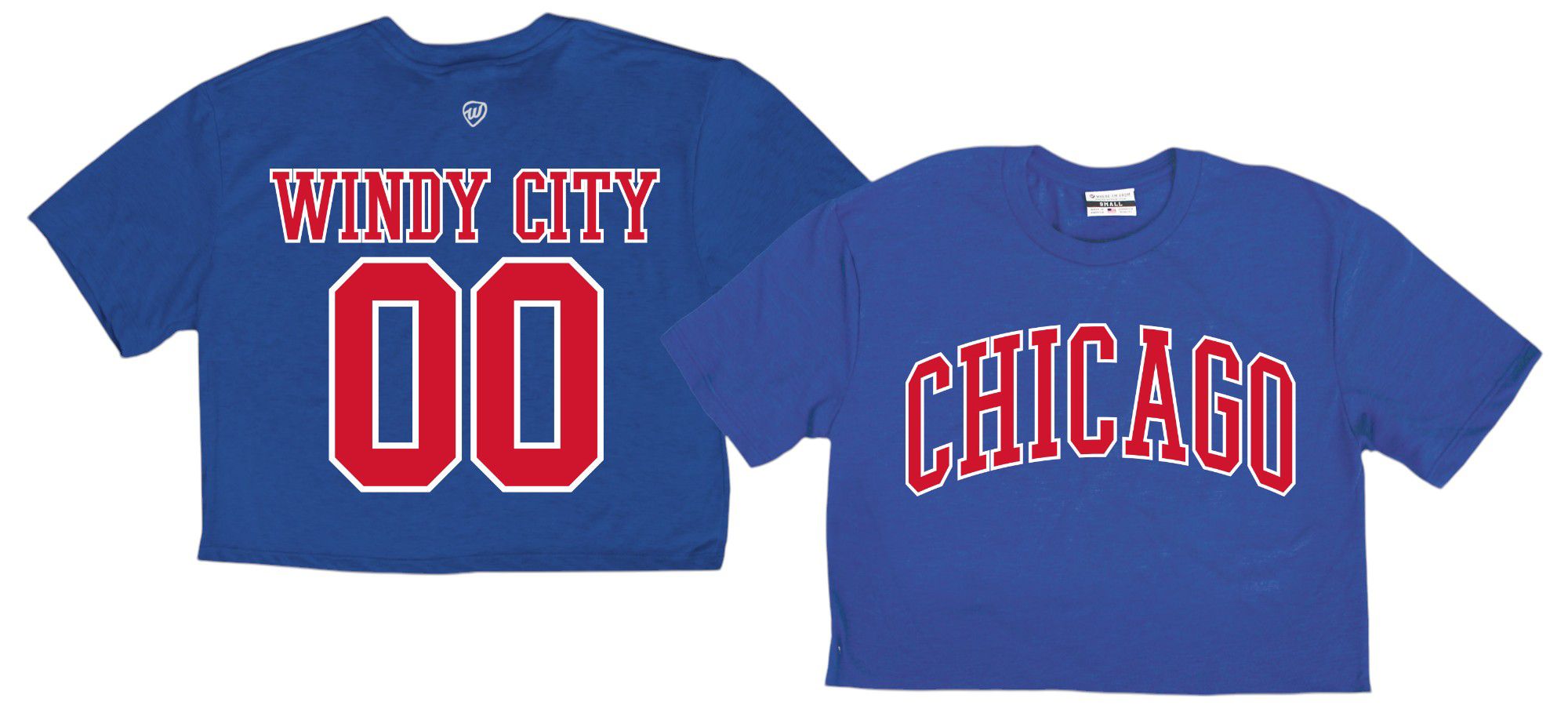 Where I'm From Adult Chicago Blue 2Sided Cropped T-Shirt