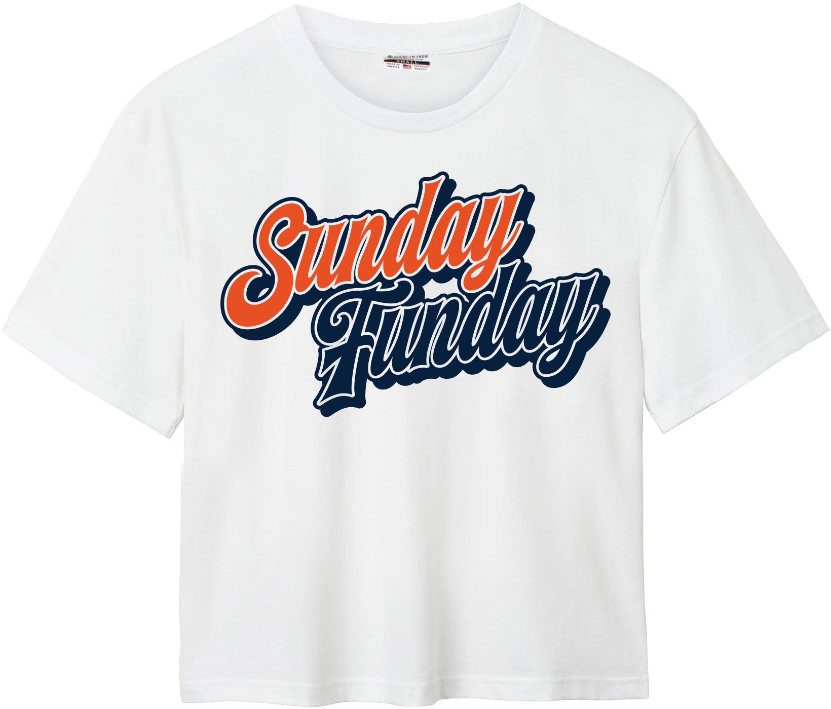 Where I'm From Women's Chicago White Sunday Funday Easy Short Sleeve T-Shirt