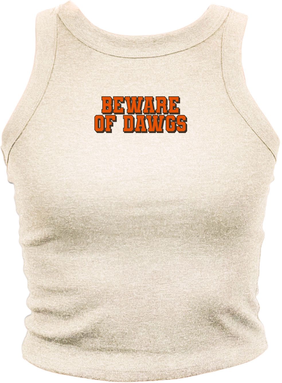 Where I'm From Women's Cleveland Cream 'Beware of Dogs' Tank Top