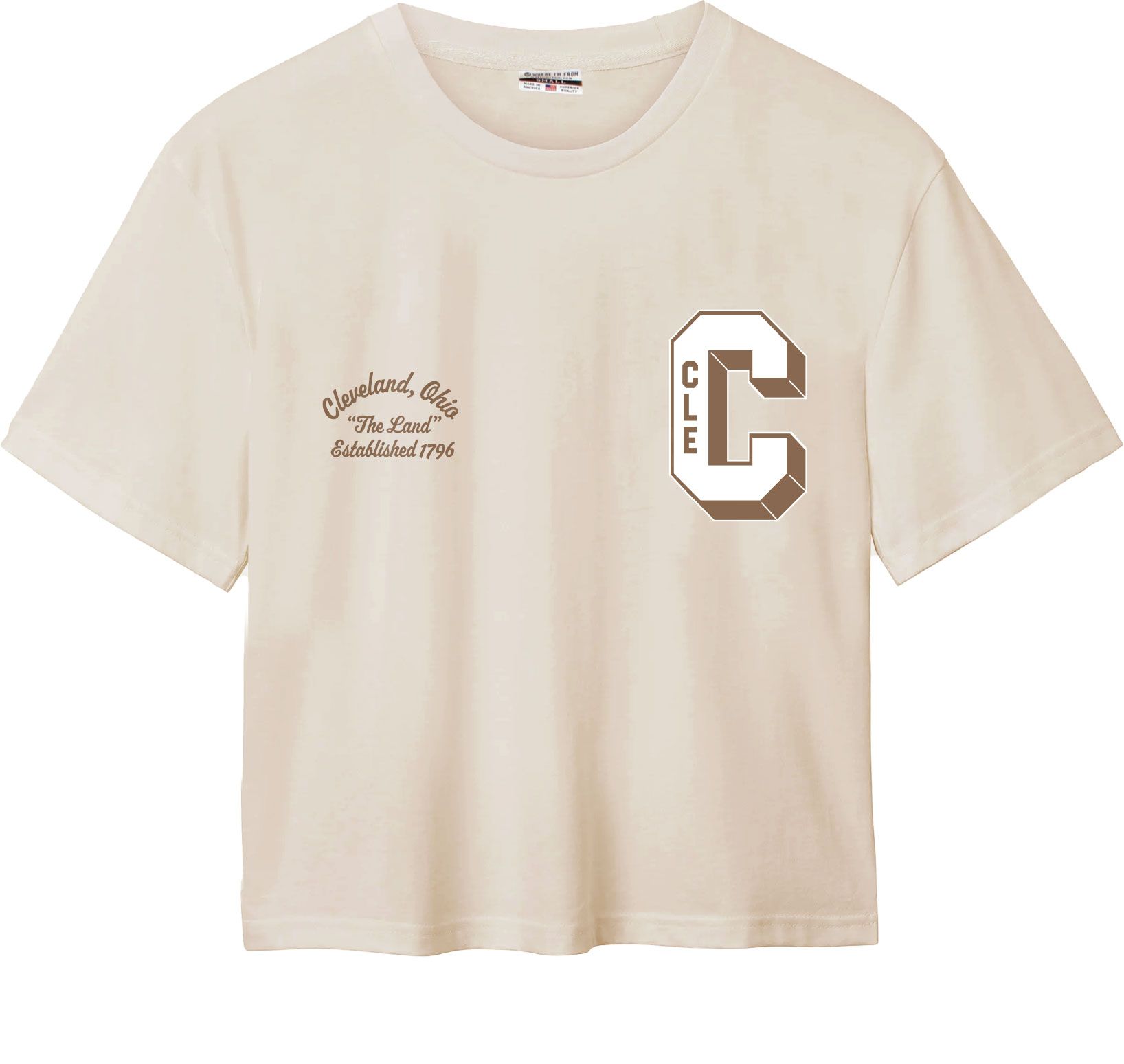 Where I'm From Women's Cleveland Cream LC Hit Short Sleeve T-Shirt