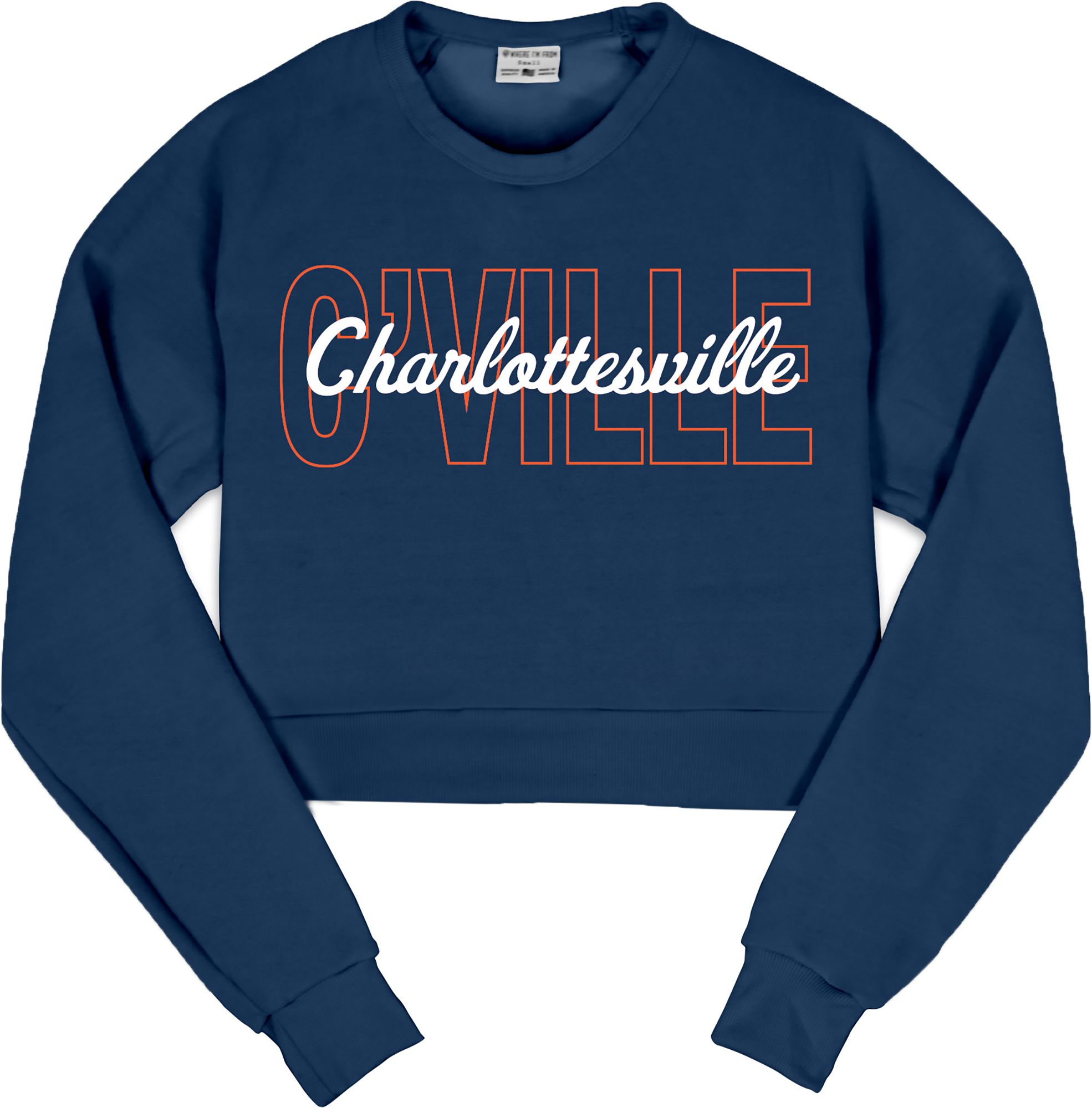 Where I'm From Women's Charlottesville Navy Crewneck Sweatshirt