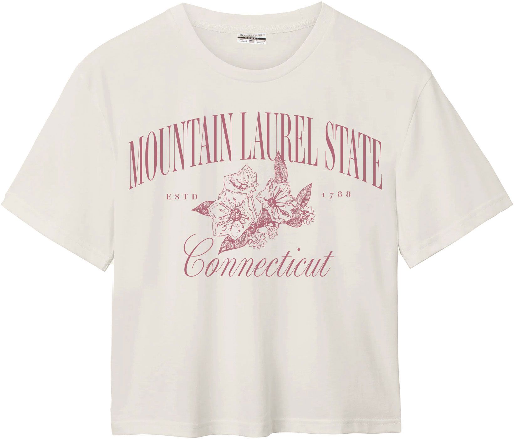 Where I'm From Women's Connecticut Cream Mountain Laurel T-Shirt