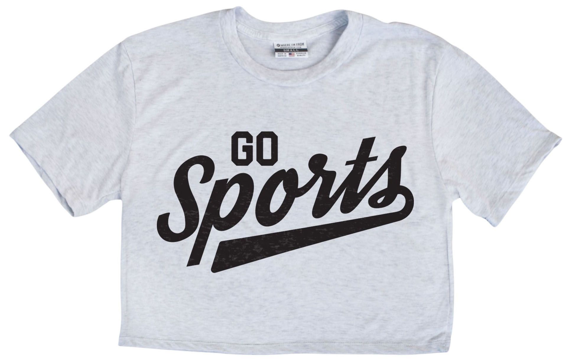 Where I'm From Women's Go Sports White 'Go Sports' Cropped T-Shirt