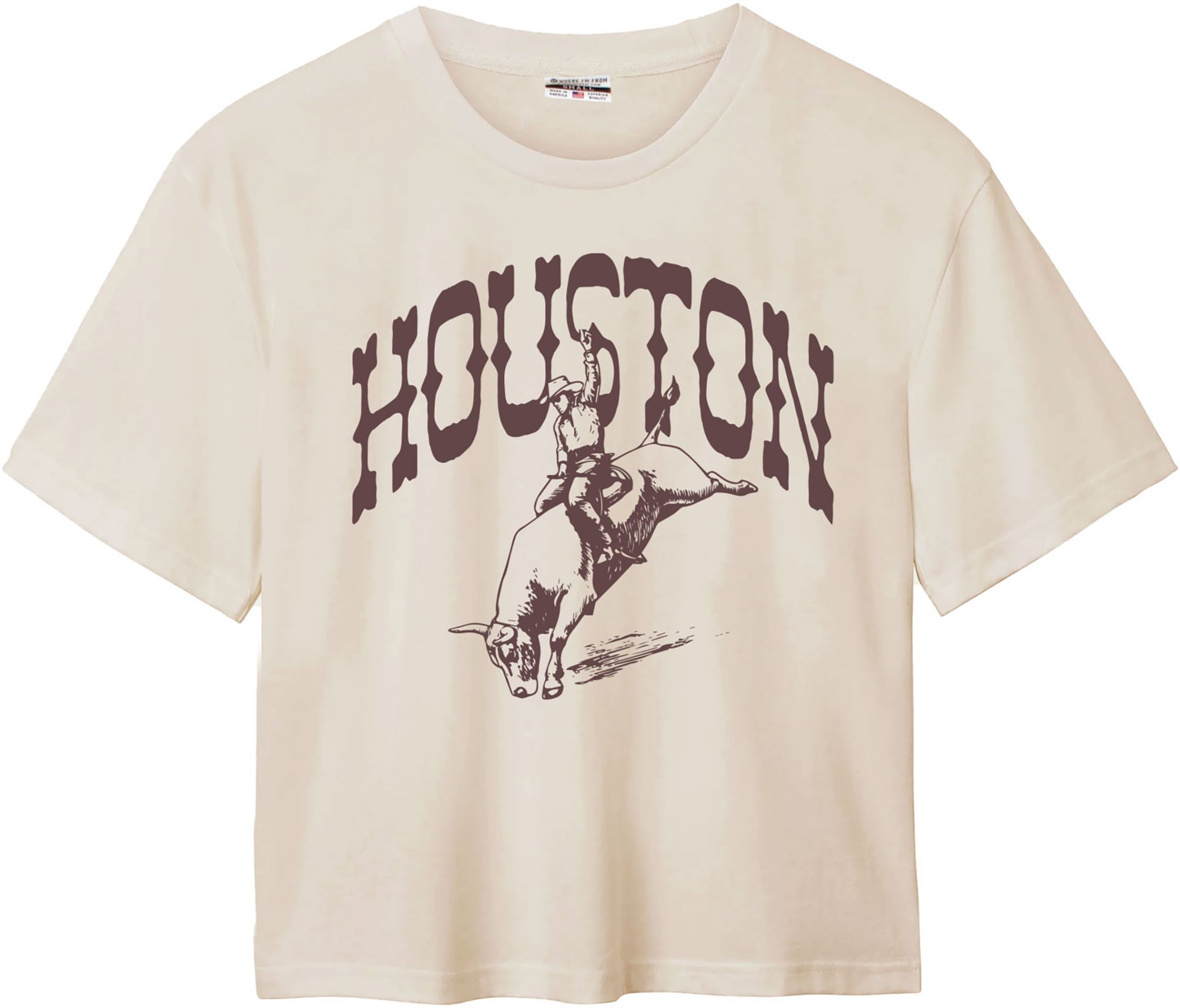 Where I'm From Houston Rodeo Easy Cream T-Shirt