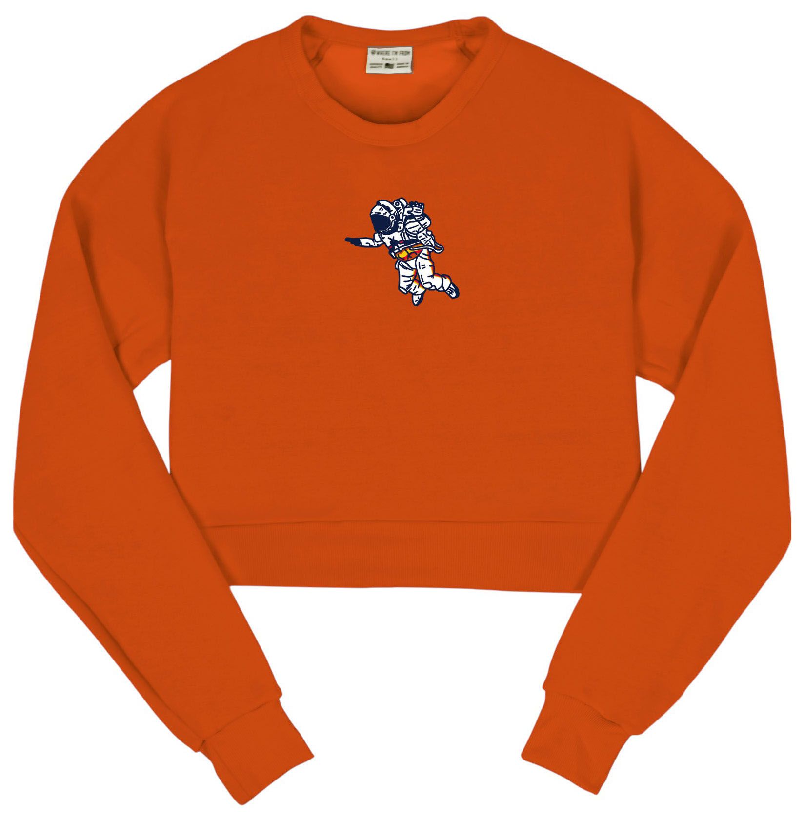 Where I'm From Women's Houston Orange Astronaut Long Sleeve T-Shirt