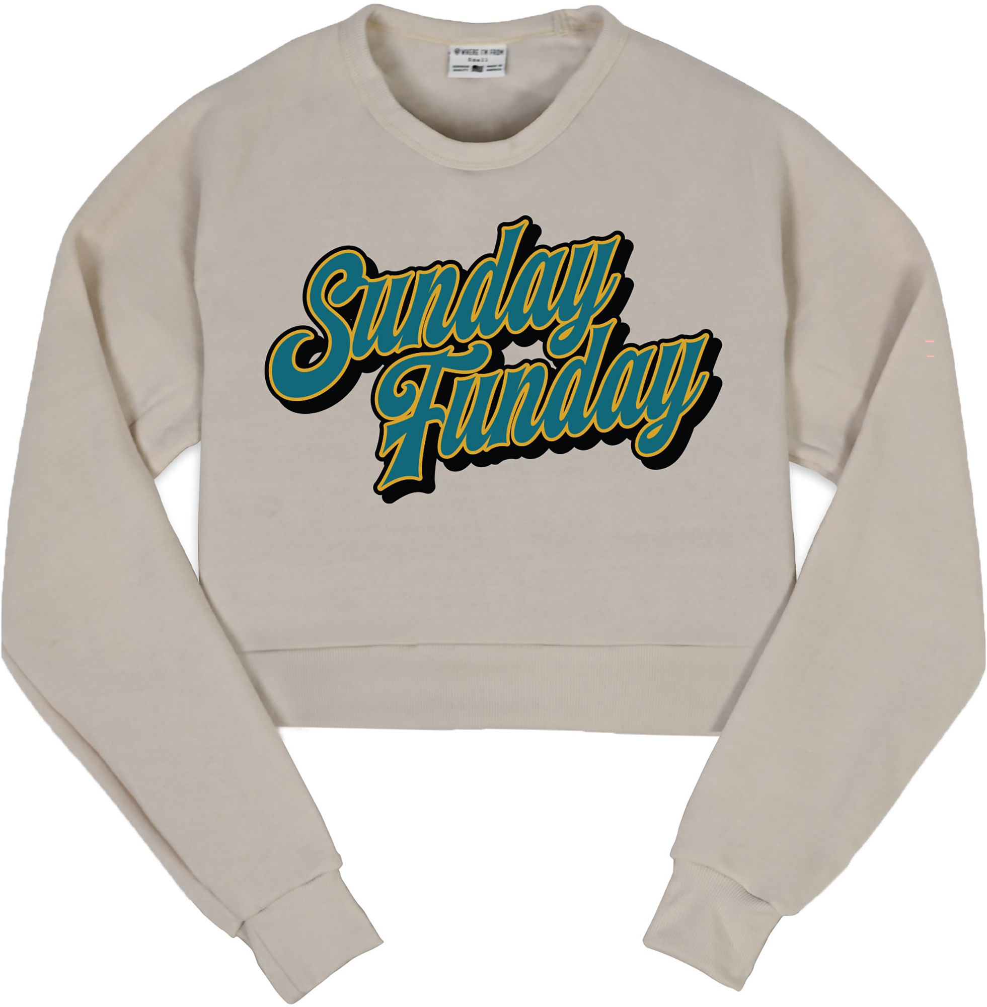 Where I'm From Women's Jacksonville Cream Sunday Funday Crewneck Sweatshirt