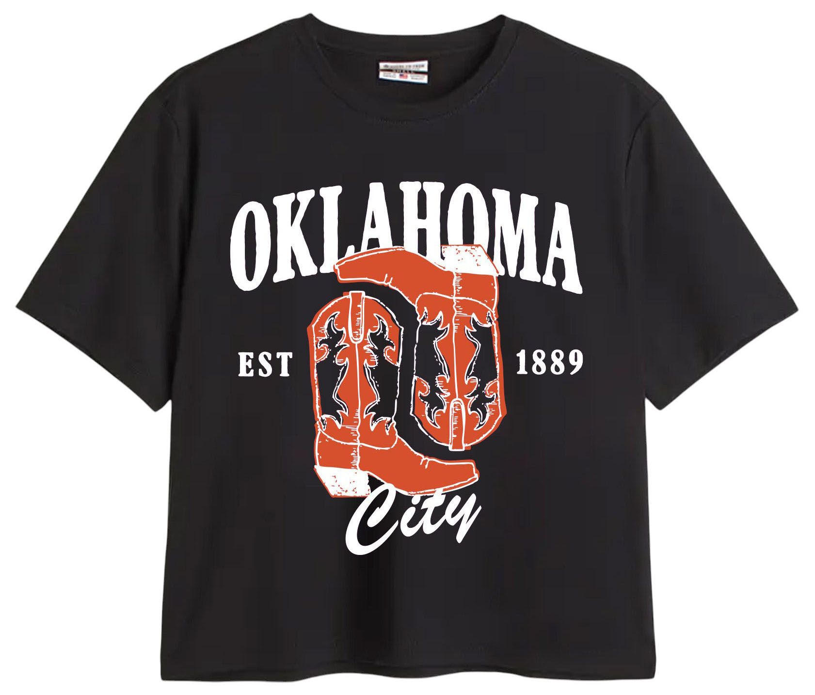 Where I'm From Women's Oklahoma City Black Easy T-Shirt
