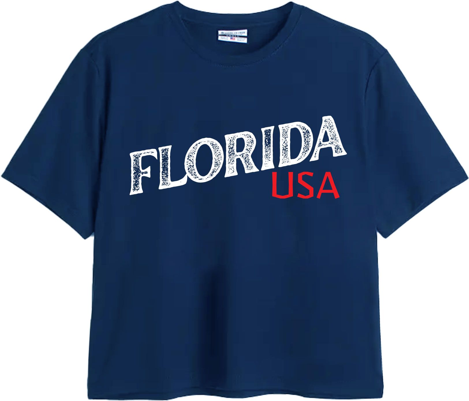 Where I'm From Women's Florida Navy Easy Script T-Shirt