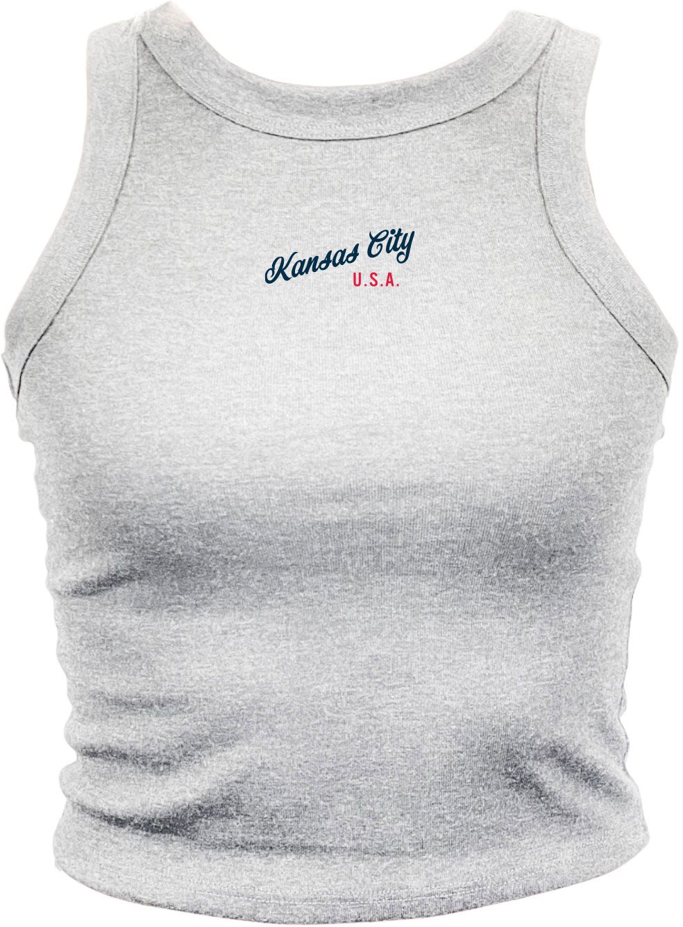 Where I'm From Women's Kansas City White Americana Script Tank Top