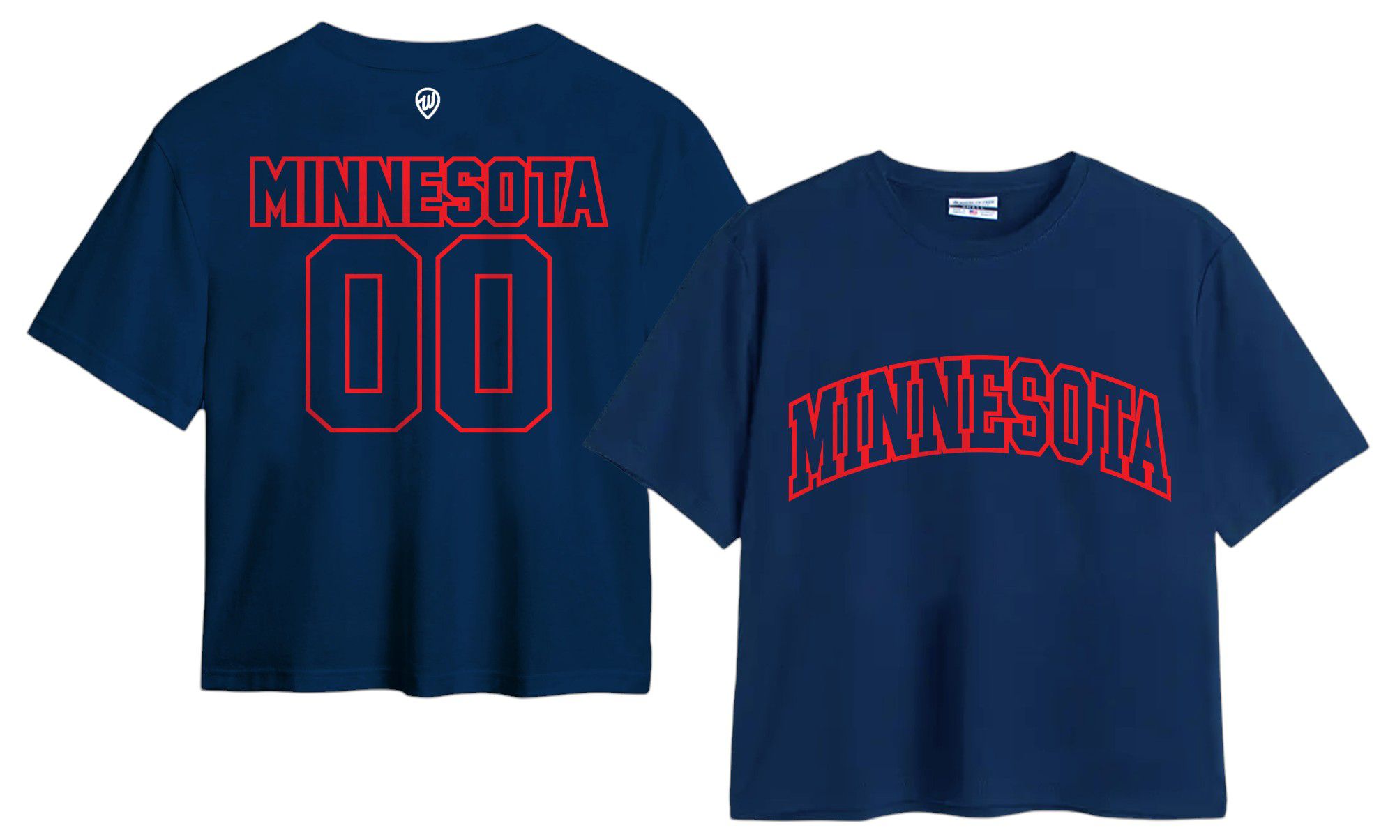 Where I'm From Women's Minnesota Navy 2Sided Easy T-Shirt