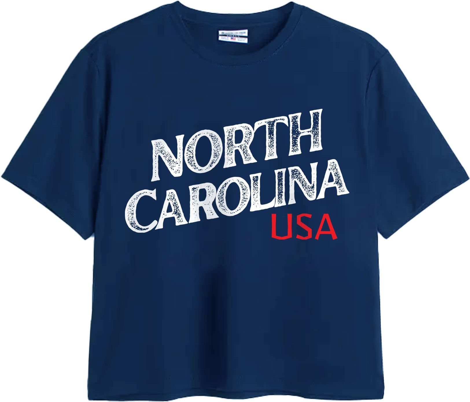 Where I'm From Women's North Carolina Navy Easy Script T-Shirt