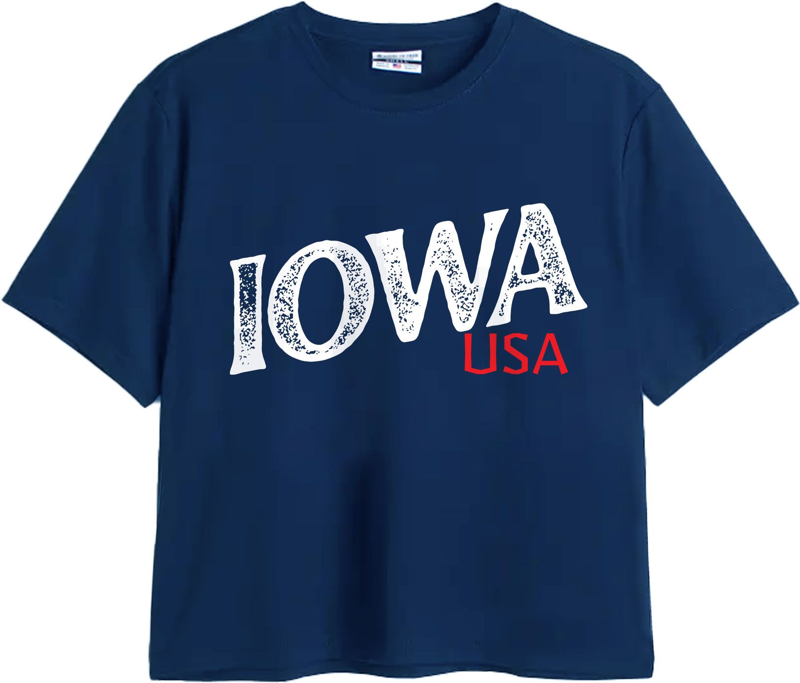 Where I'm From Women's Iowa Navy Easy Script T-Shirt