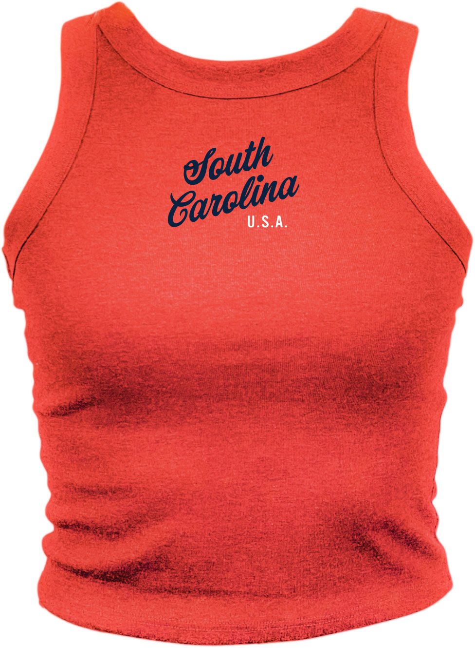 Where I'm From Women's South Carolina Red Americana Script Tank Top