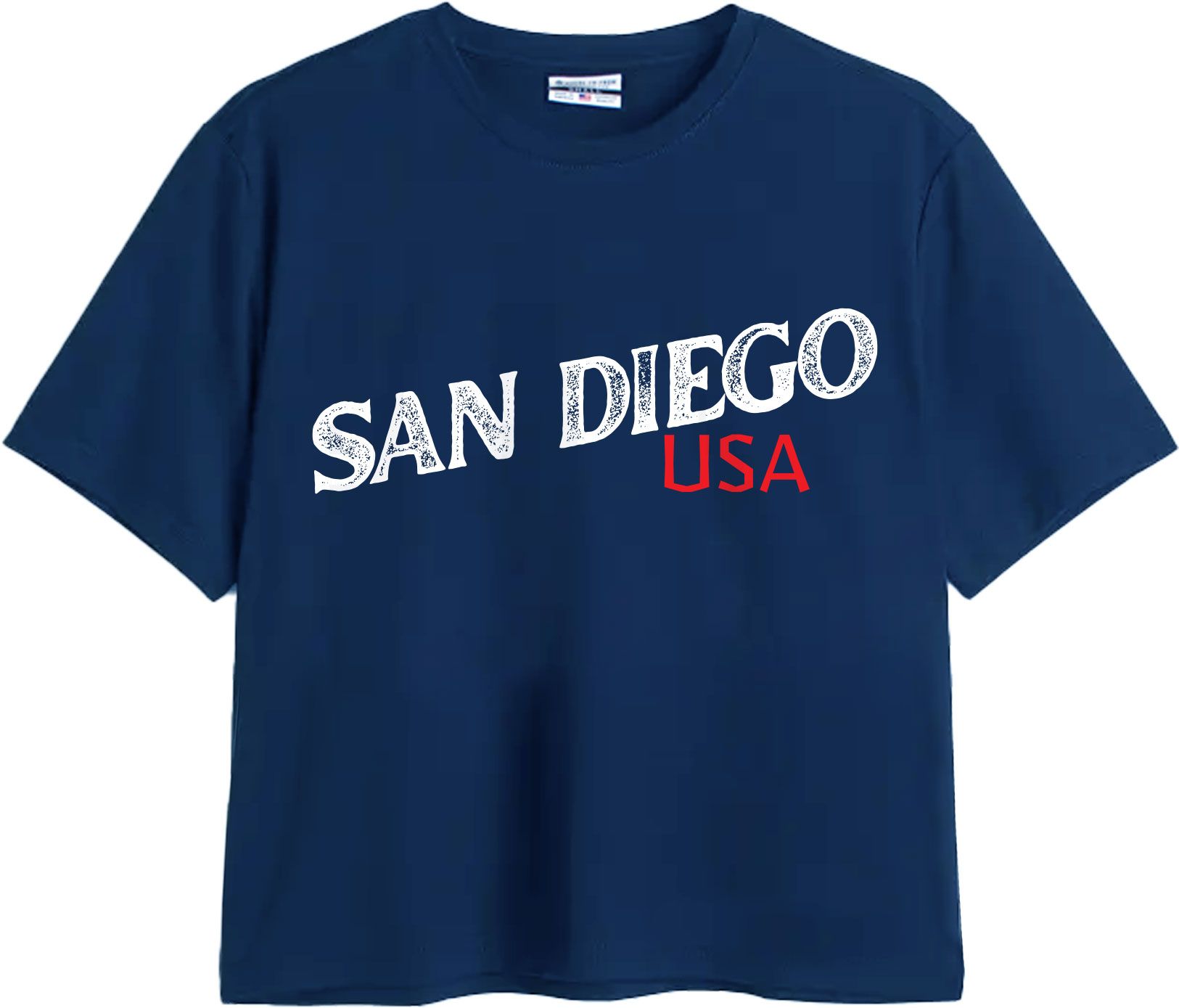 Where I'm From Women's San Diego Navy Easy Script T-Shirt