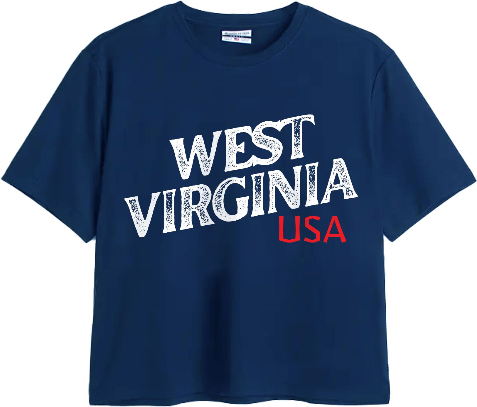 Where I'm From Women's West Virginia Navy Easy Script T-Shirt