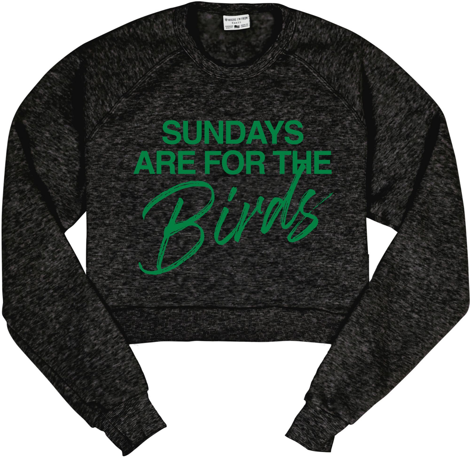 Where I'm From Women's Philadelphia Black 'For the Birds' Crew Pullover Sweatshirt