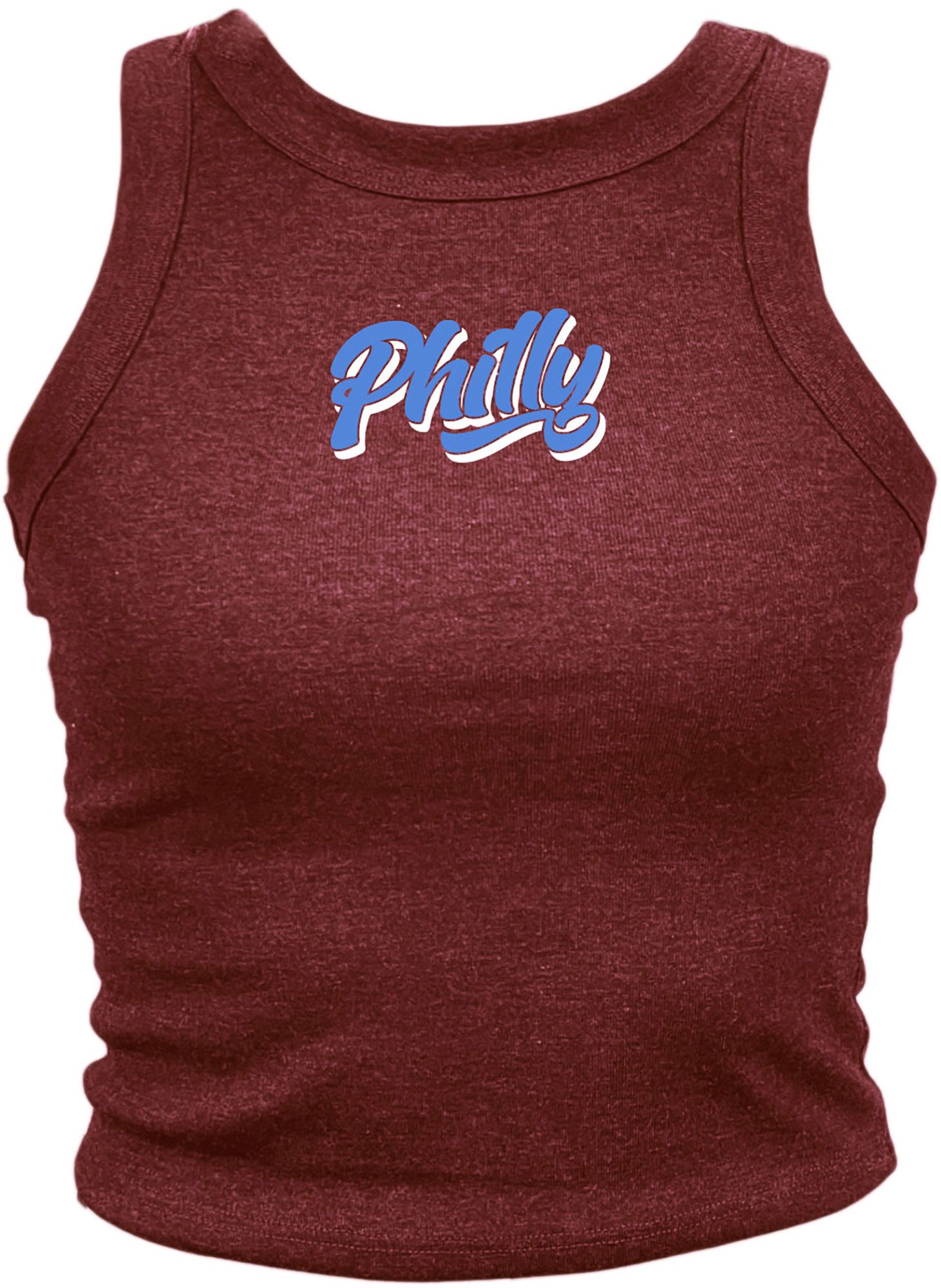 Where I'm From Women's Philadelphia Maroon Script Tank Top