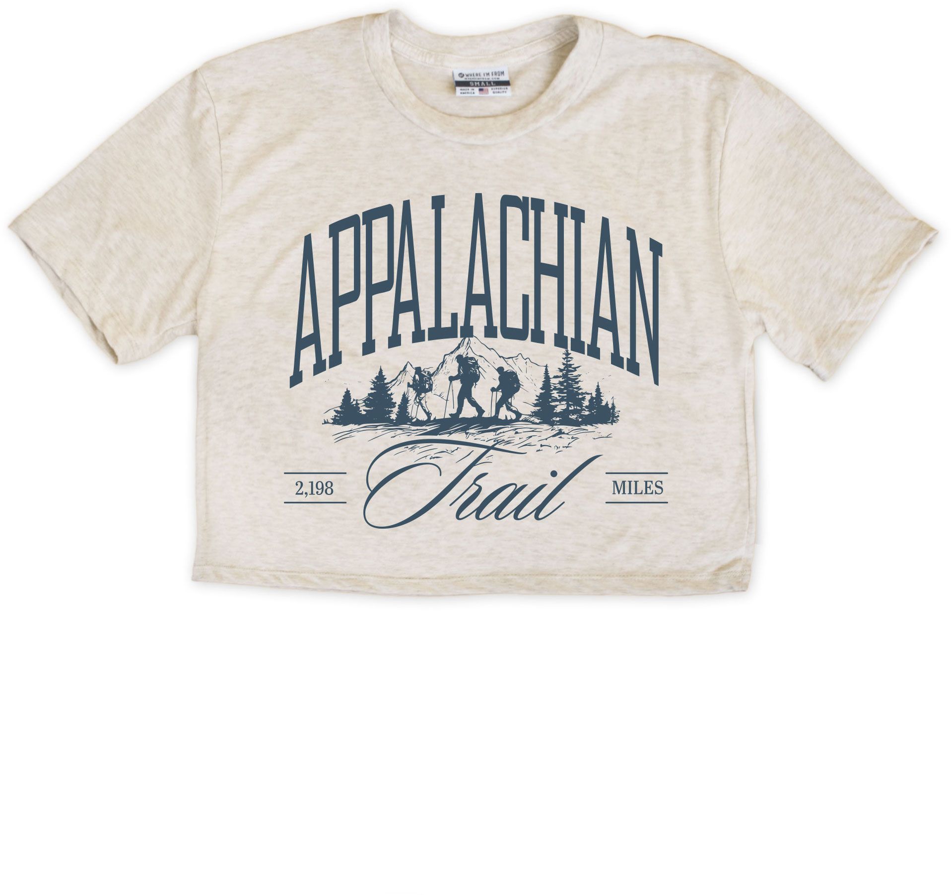 Where I'm From Women's Appalachian Trail Cropped Natural T-Shirt