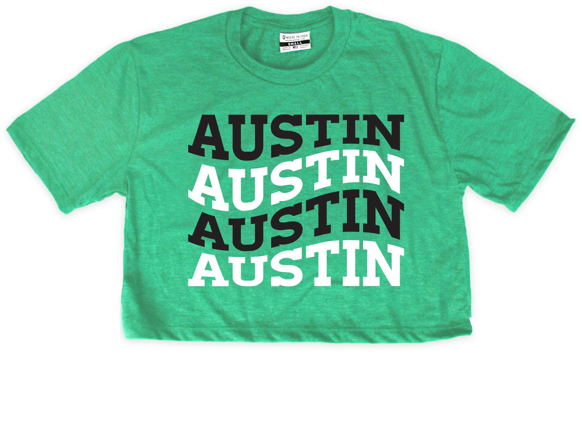 Where I'm From Women's Austin Green Cropped T-Shirt