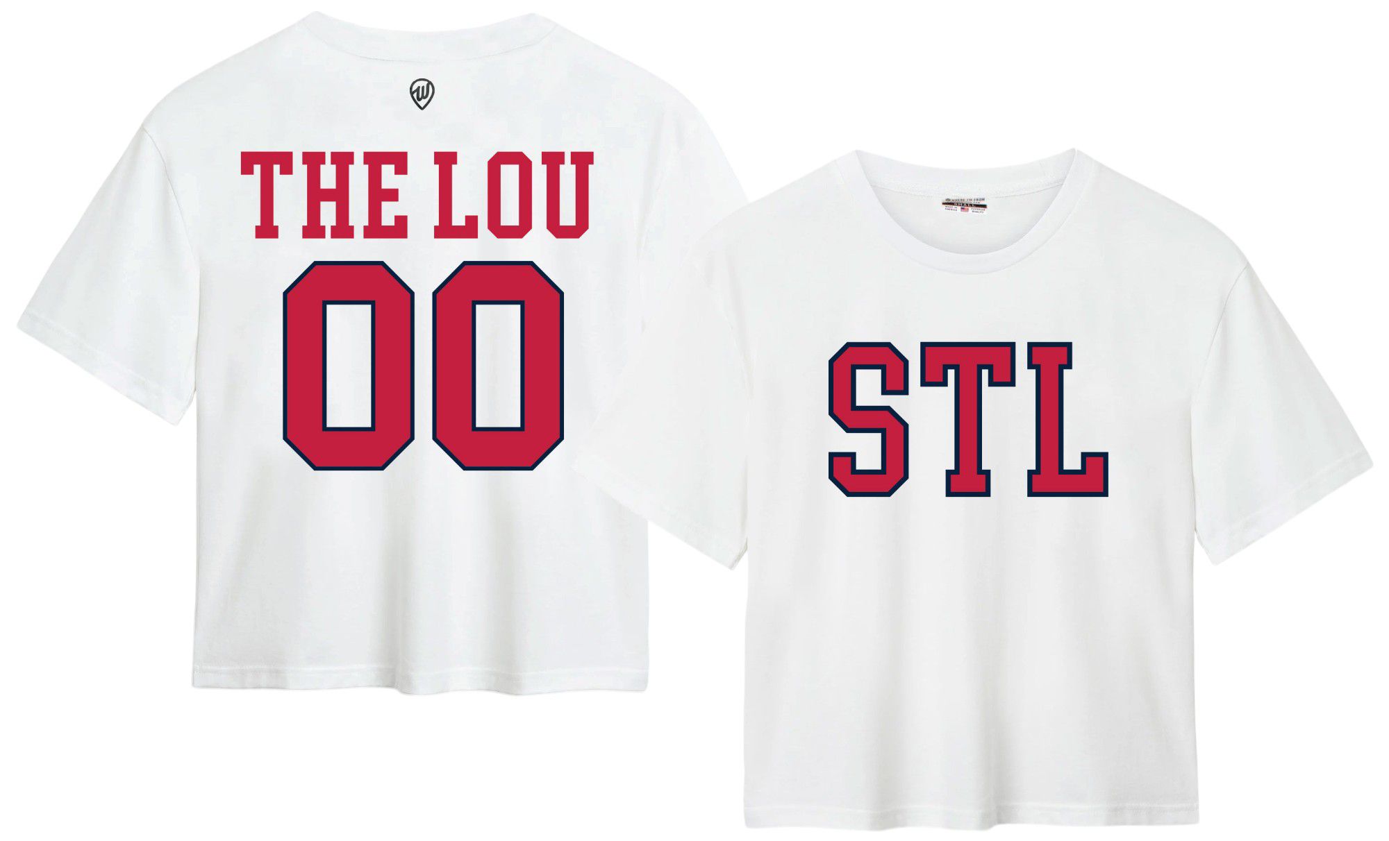 Where I'm From Women's St. Louis White 2Sided Easy T-Shirt