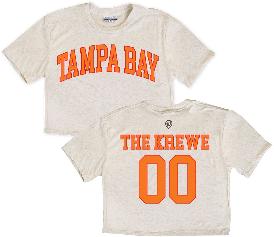 Where I'm From Women's Tampa Bay Cream 2-Hit Cropped Short Sleeve T-Shirt