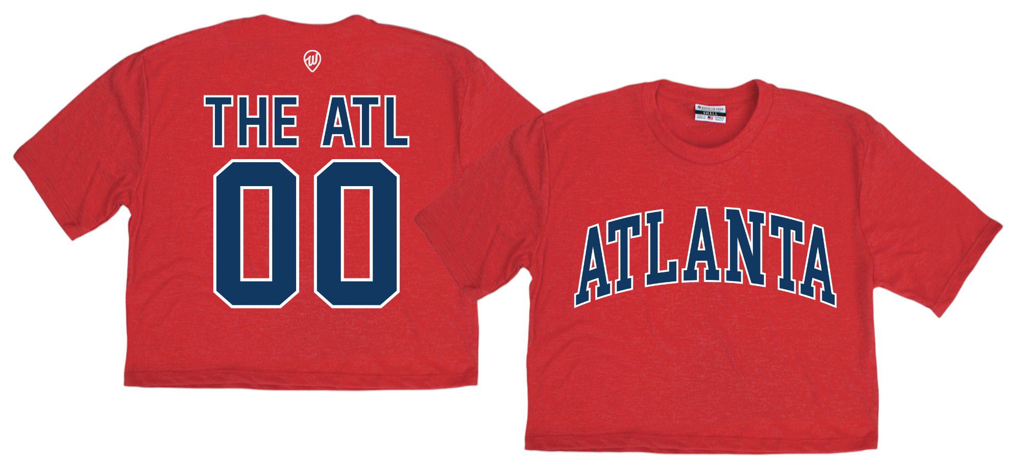 Where I'm From Adult Atlanta Red 2Sided Cropped T-Shirt