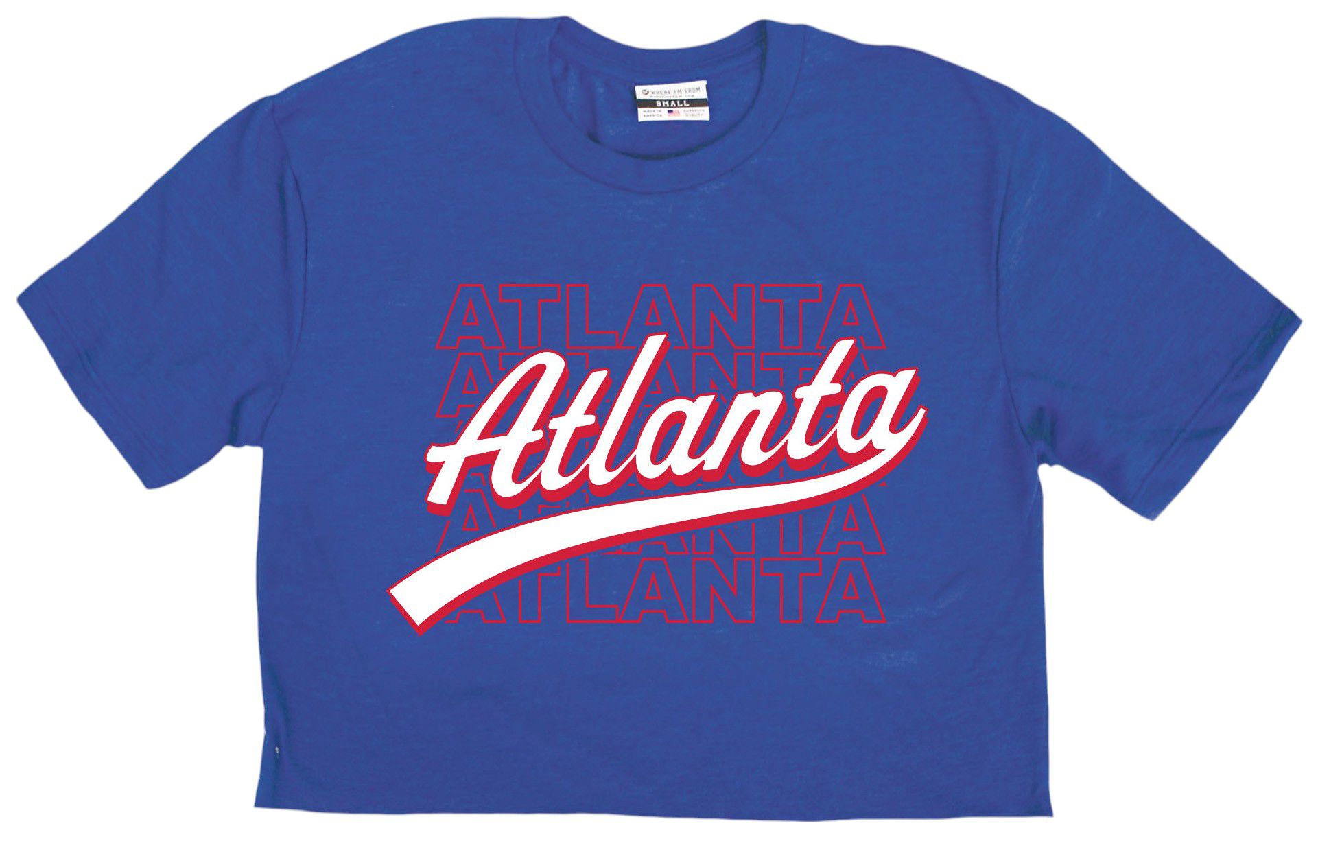 Where I'm From Adult Atlanta Royal Repeat Cropped T-Shirt