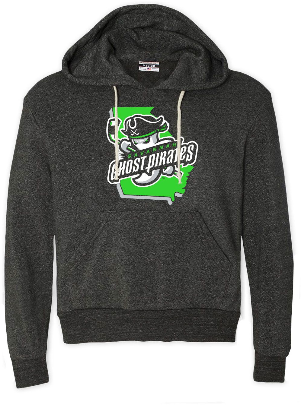 Where I'm From Youth Savannah Ghost Pirates Black State Logo Pullover Hoodie