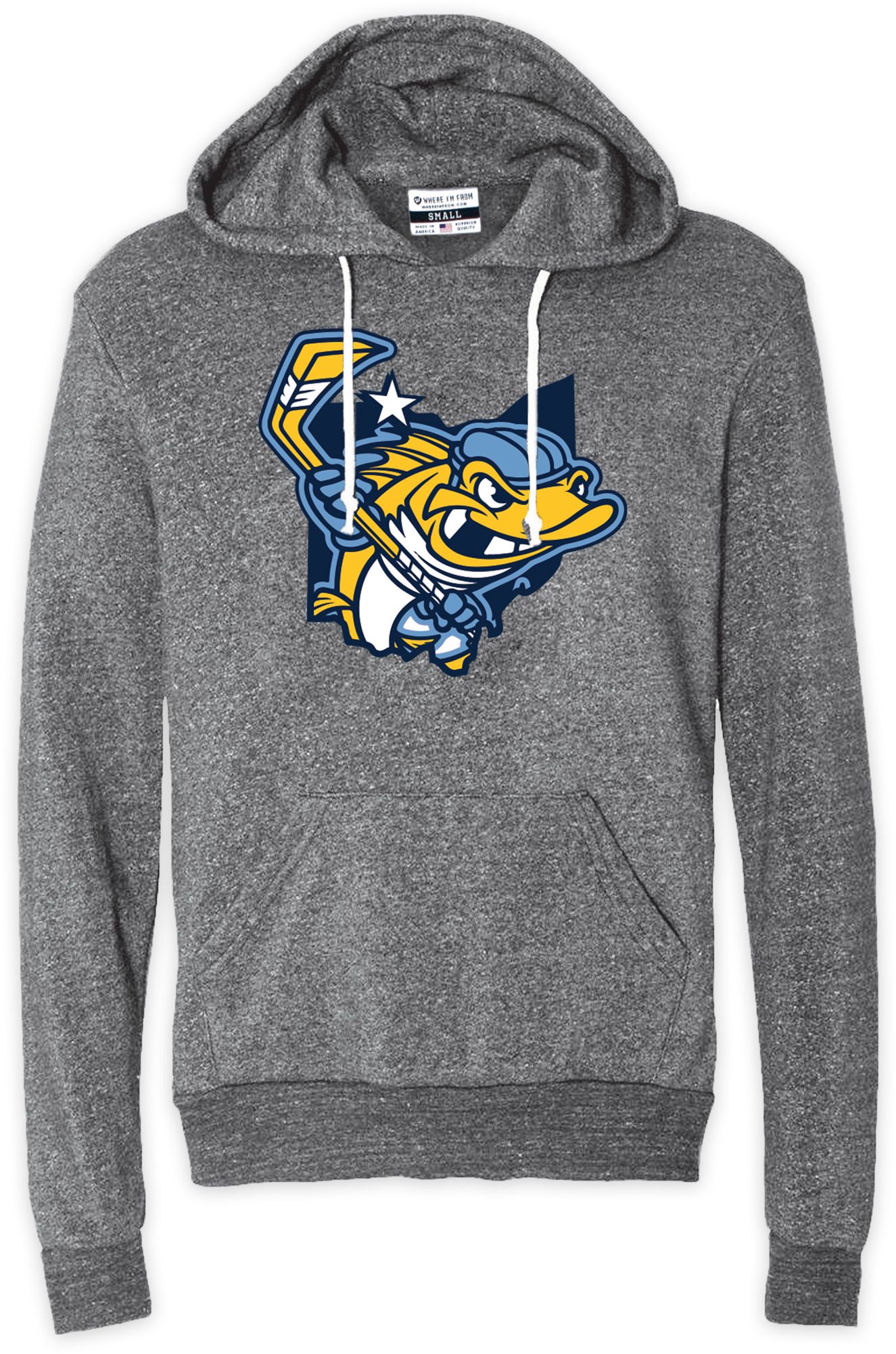 Where I'm From Youth Toledo Walleye Grey State Logo Pullover Hoodie