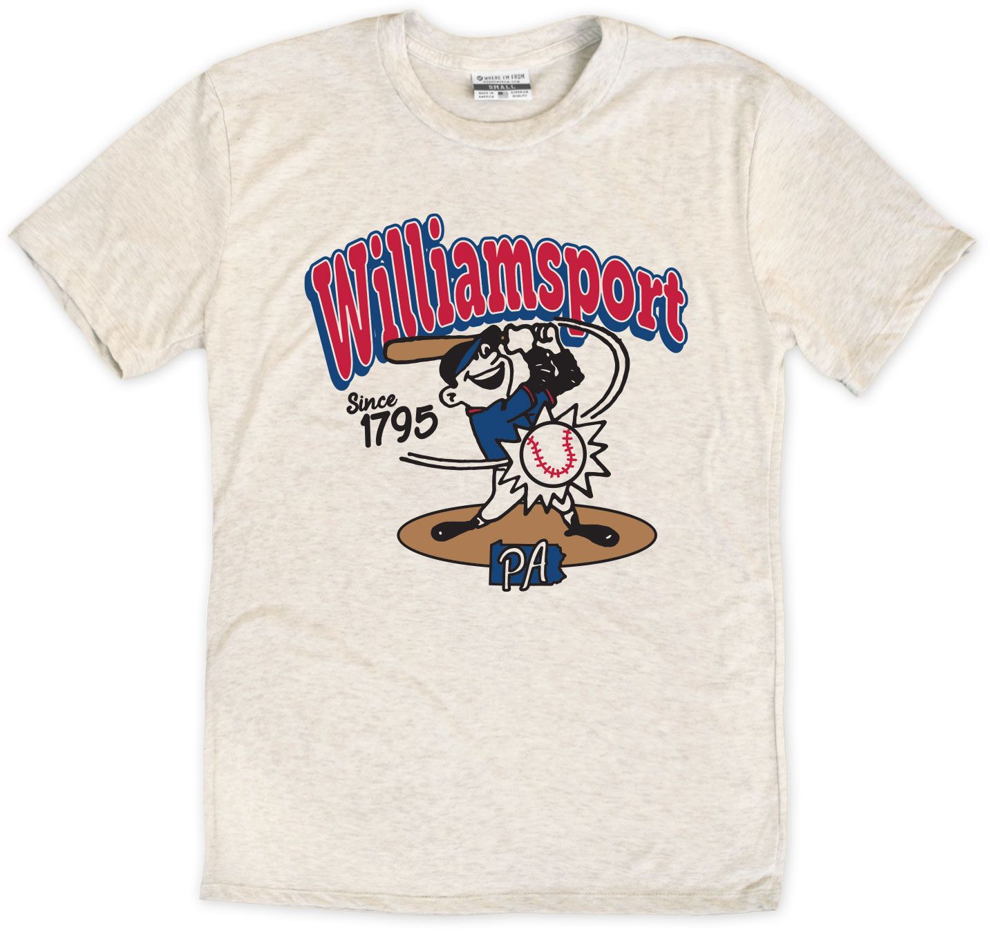 Where I'm From Youth Williamsport Cream Batter T-Shirt