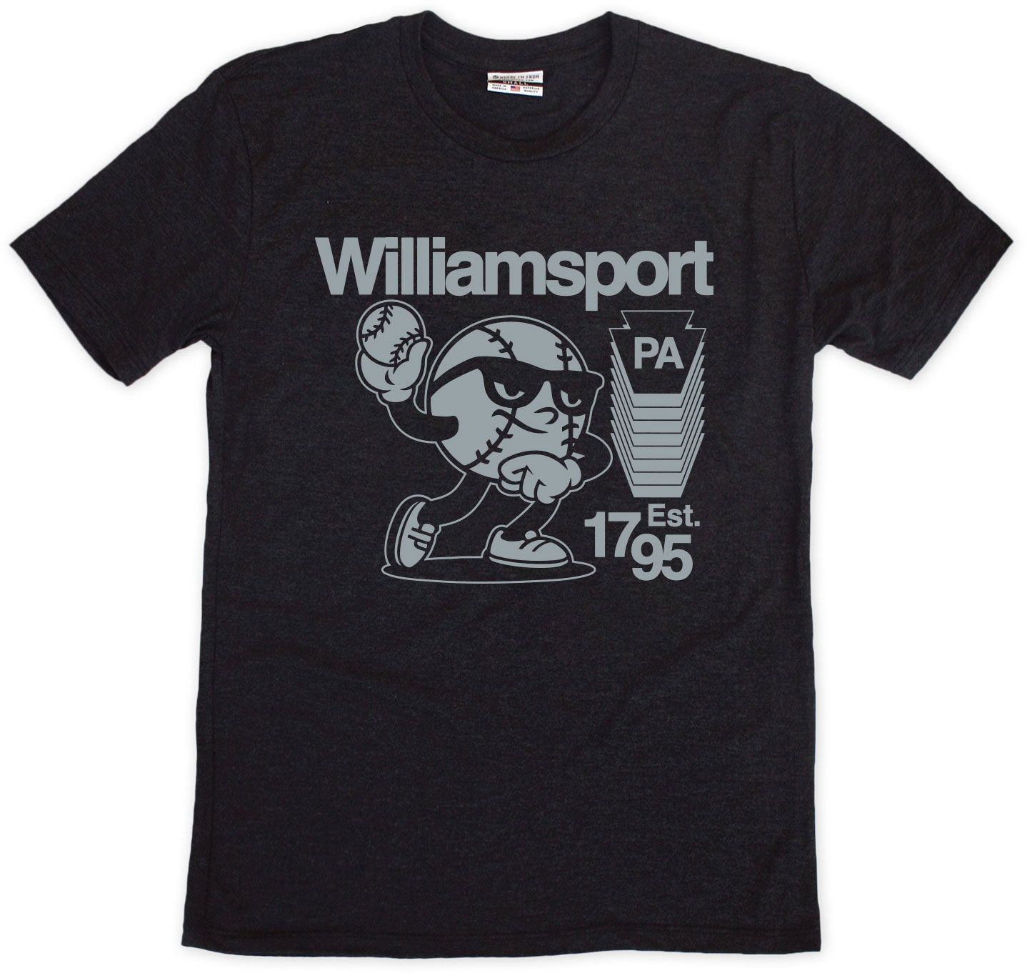 Where I'm From Youth Williamsport Black Shades T-Shirt