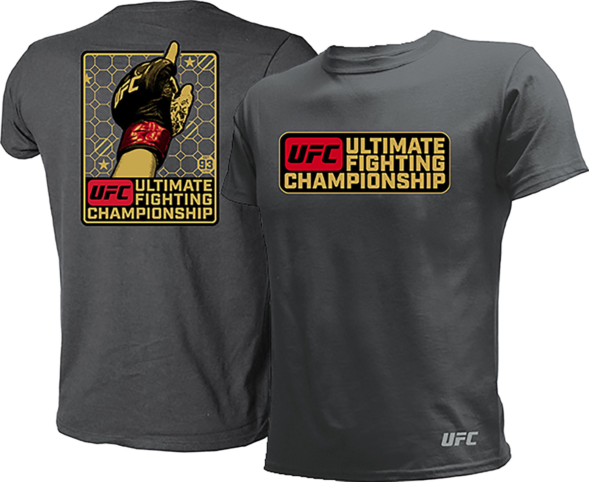 Dynasty Apparel Adult UFC Grey 2-Hit Glove T-Shirt