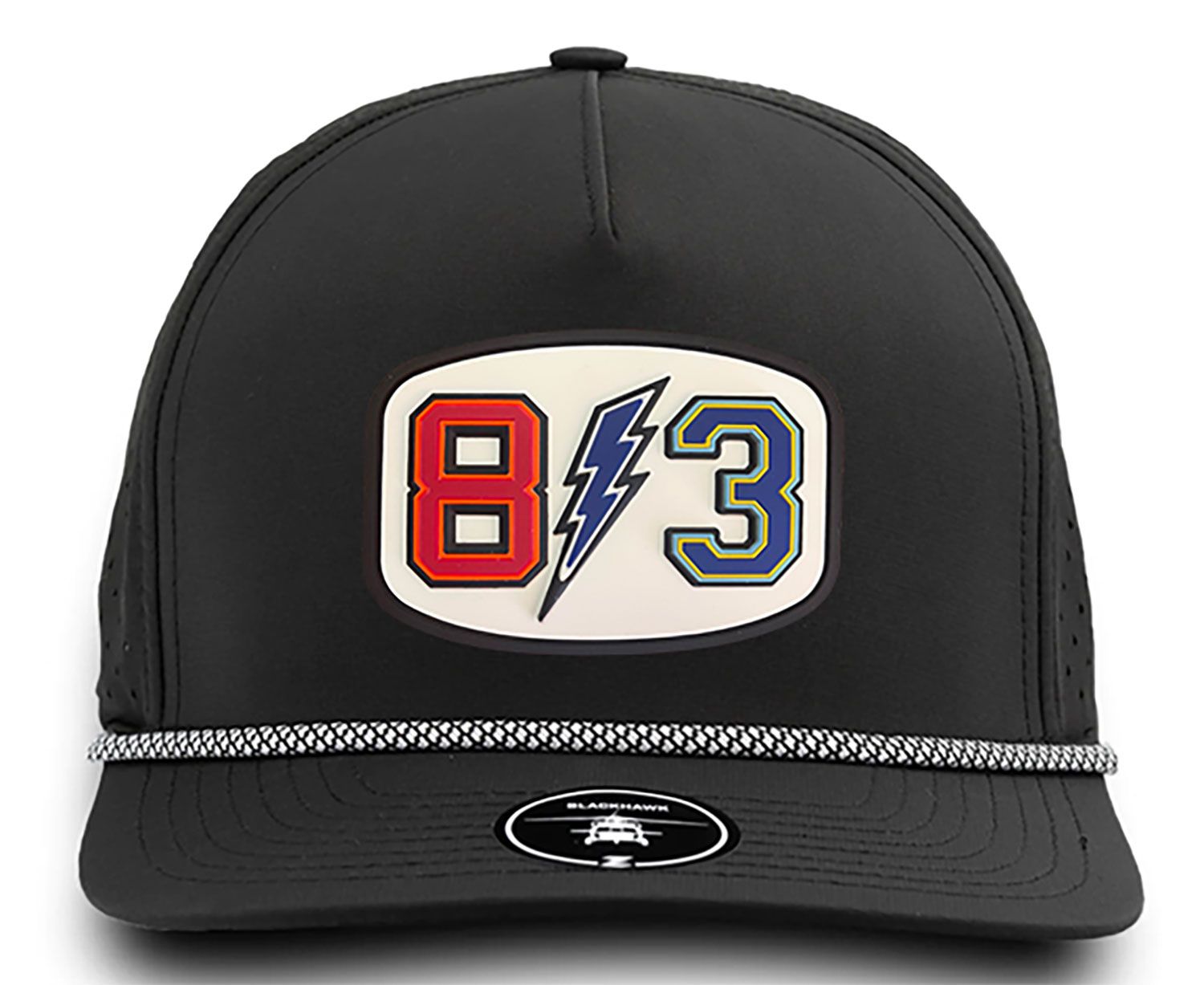 For the Bay Clothing Co. Adult Tampa Bay Black '813' Dryfit Adjustable Hat