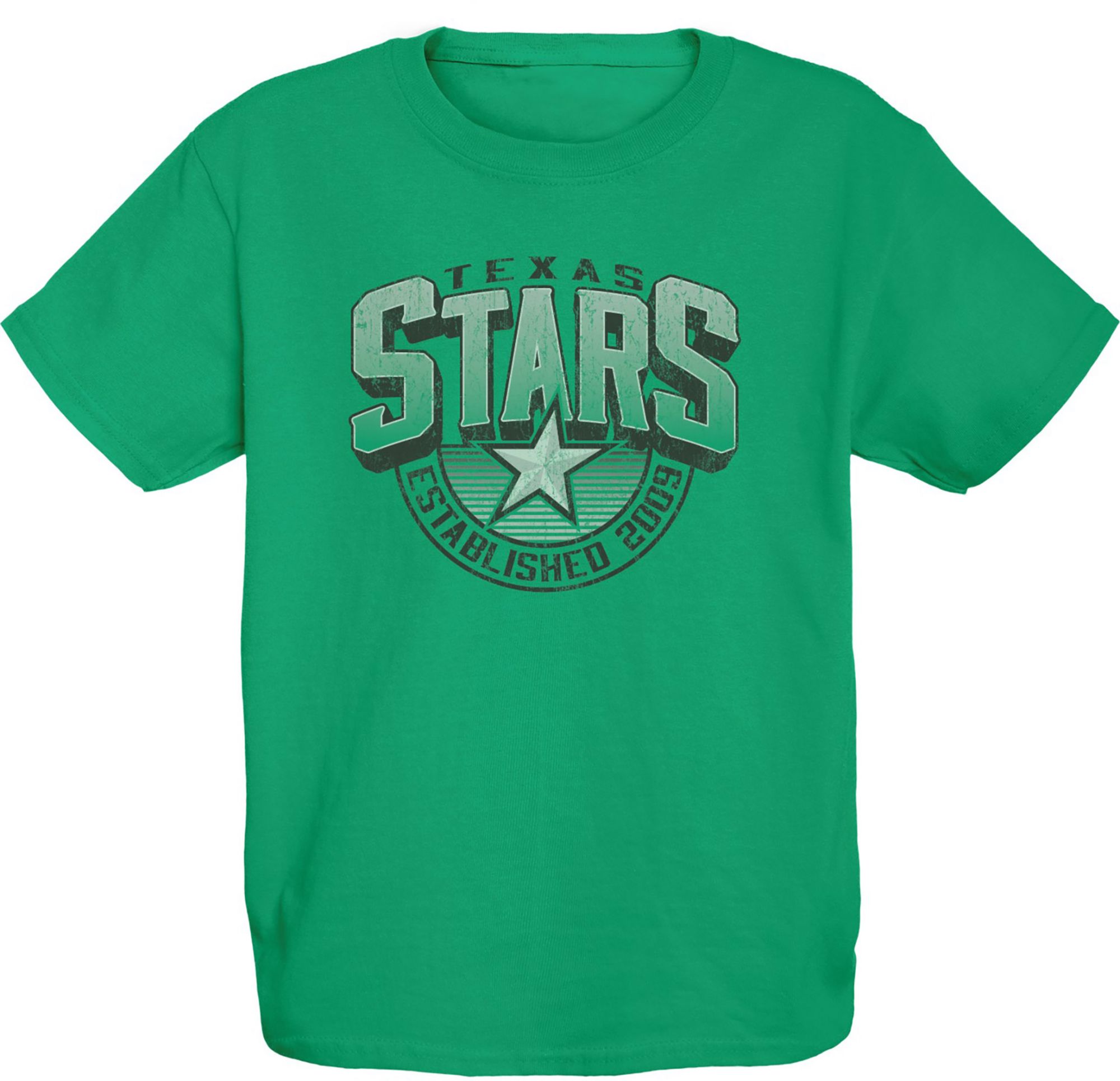 Blue 84 Youth Texas Stars Green Graphic Logo T-Shirt