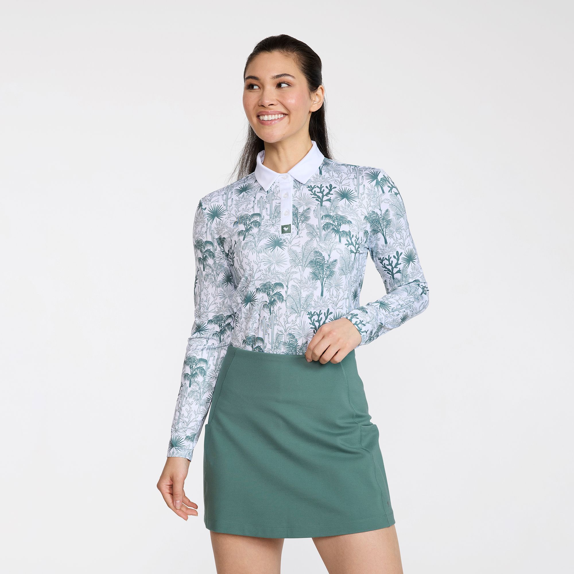 Bad Birdie Women's Long Sleeve Core Performance Golf Polo