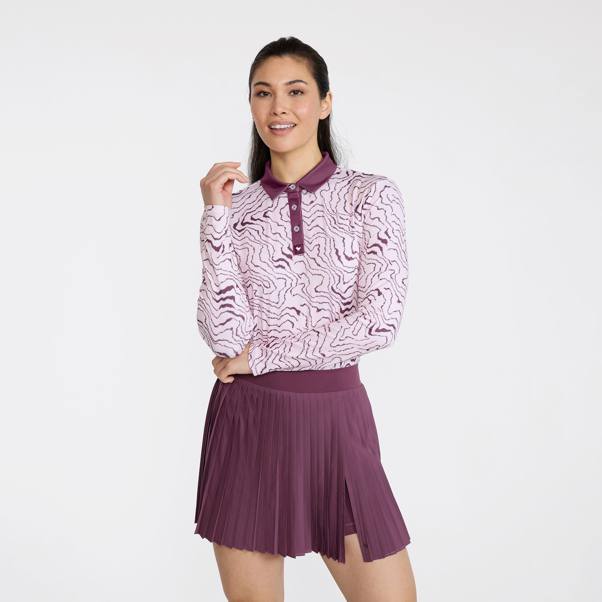 Bad Birdie Women's Long Sleeve Core Performance Golf Polo