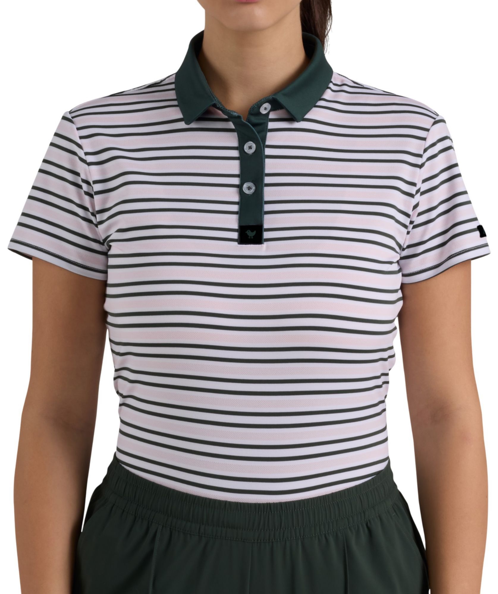 Stripe Right - Frosty Petal/Deep Forest
