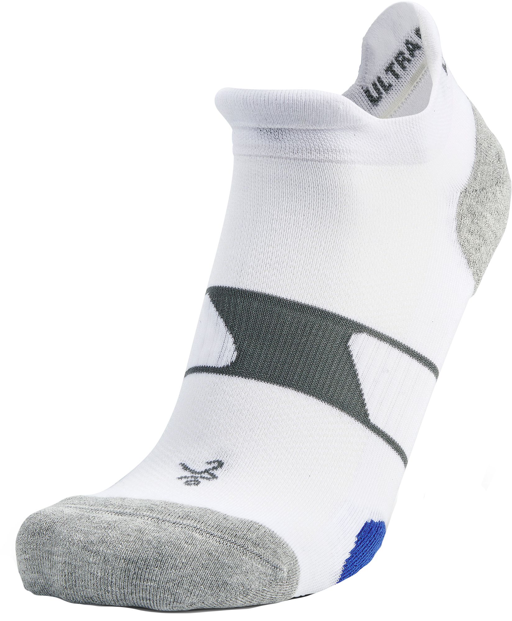 Balega Ultraglide with Lycra Dry No Show Tab Socks White thumbnail