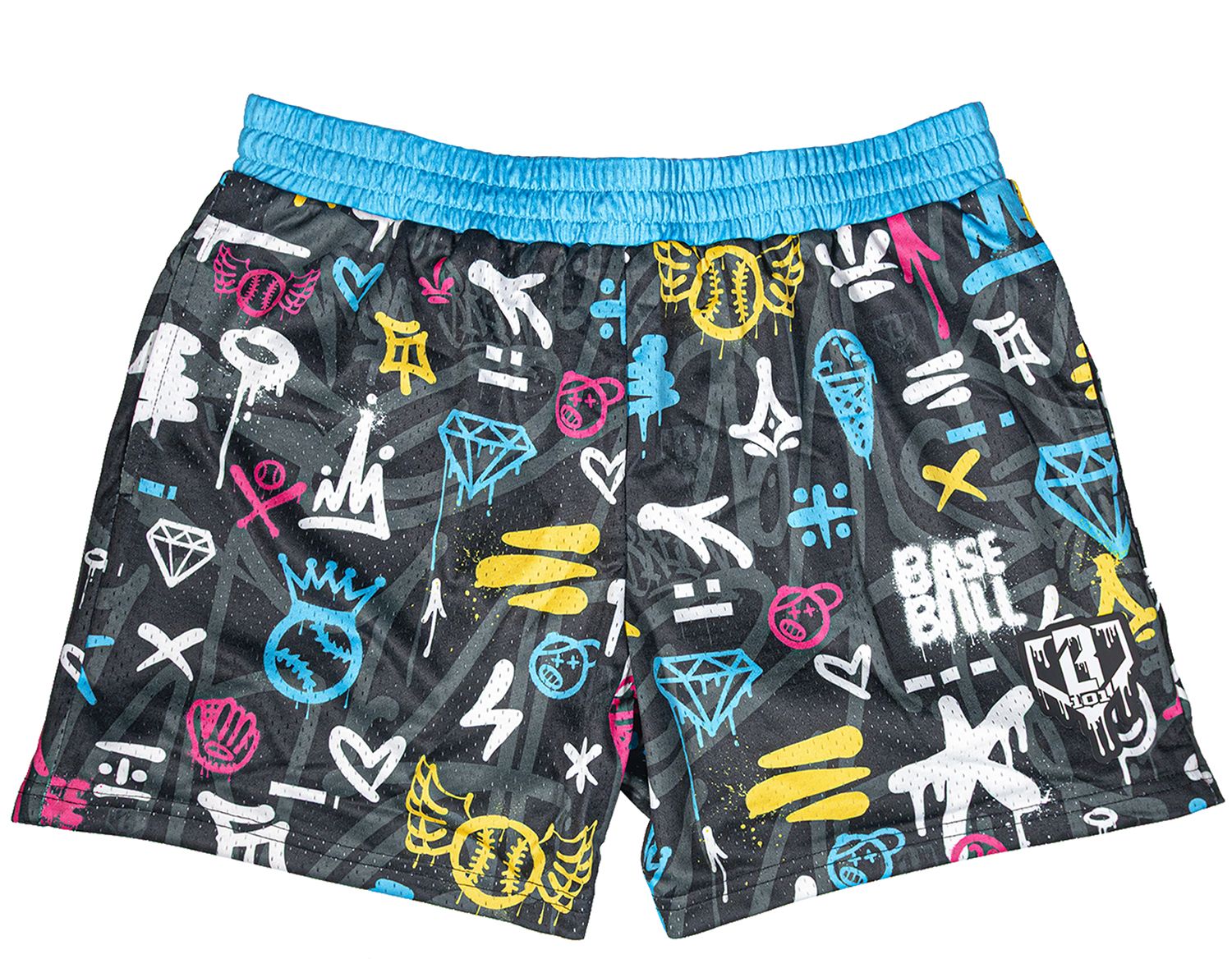 Baseball Lifestyle 101 Boys' 5” Graffiti Crown Shorts