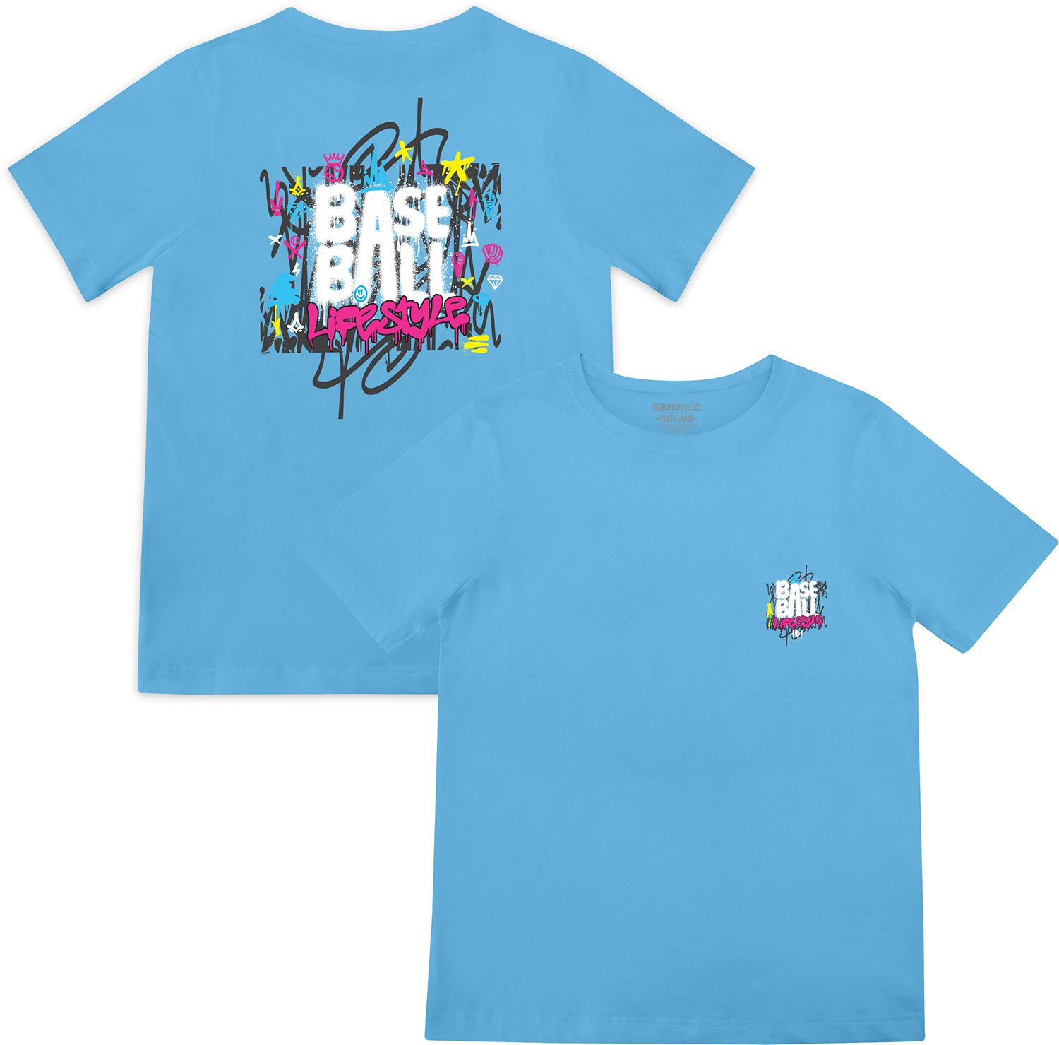 Baseball Lifestyle 101 Boys' Graffiti Crown Shirt