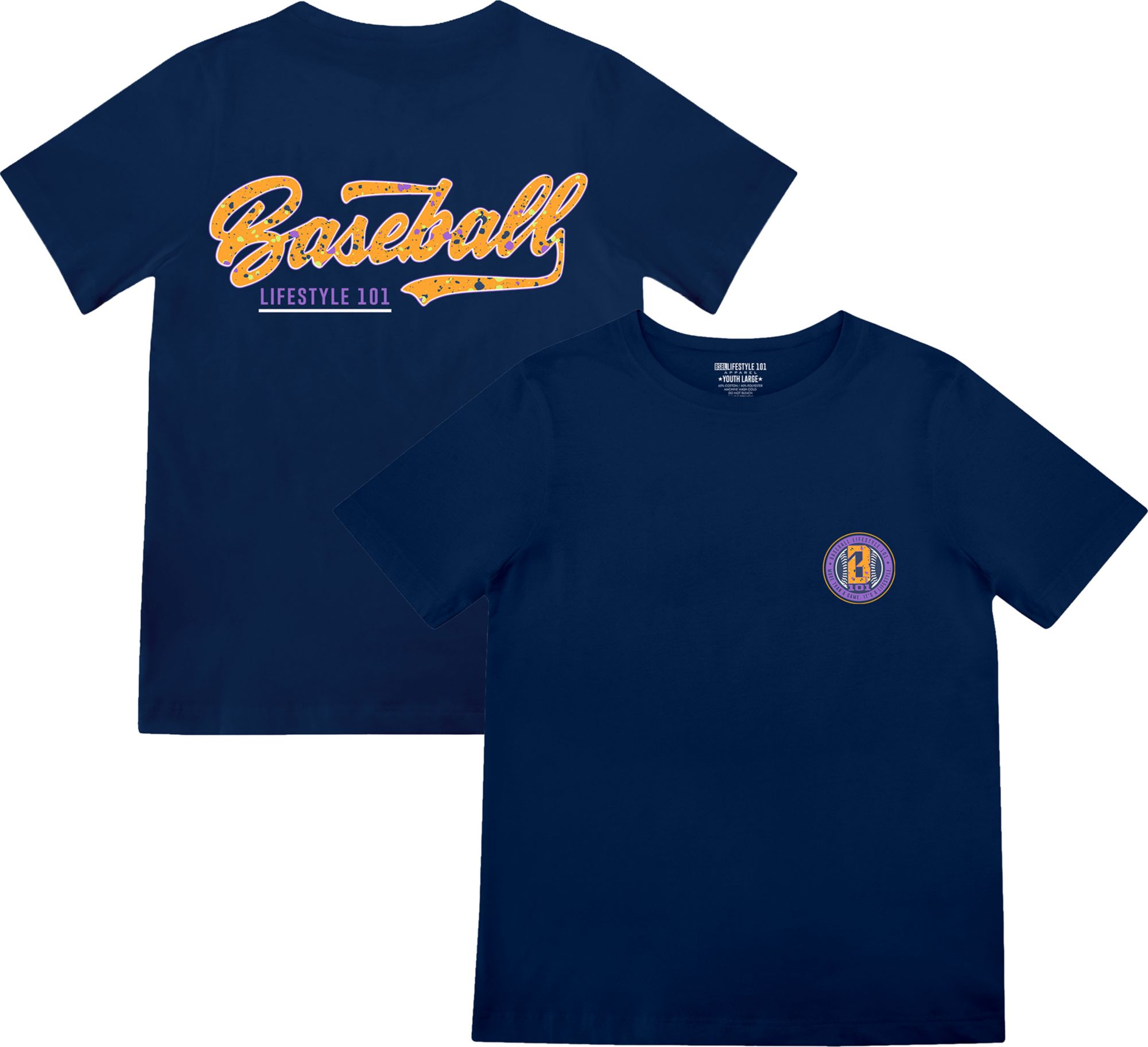 Baseball Lifestyle 101 Boys' Splatter Shirt